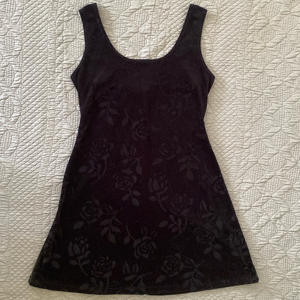 90s floral velvet dress